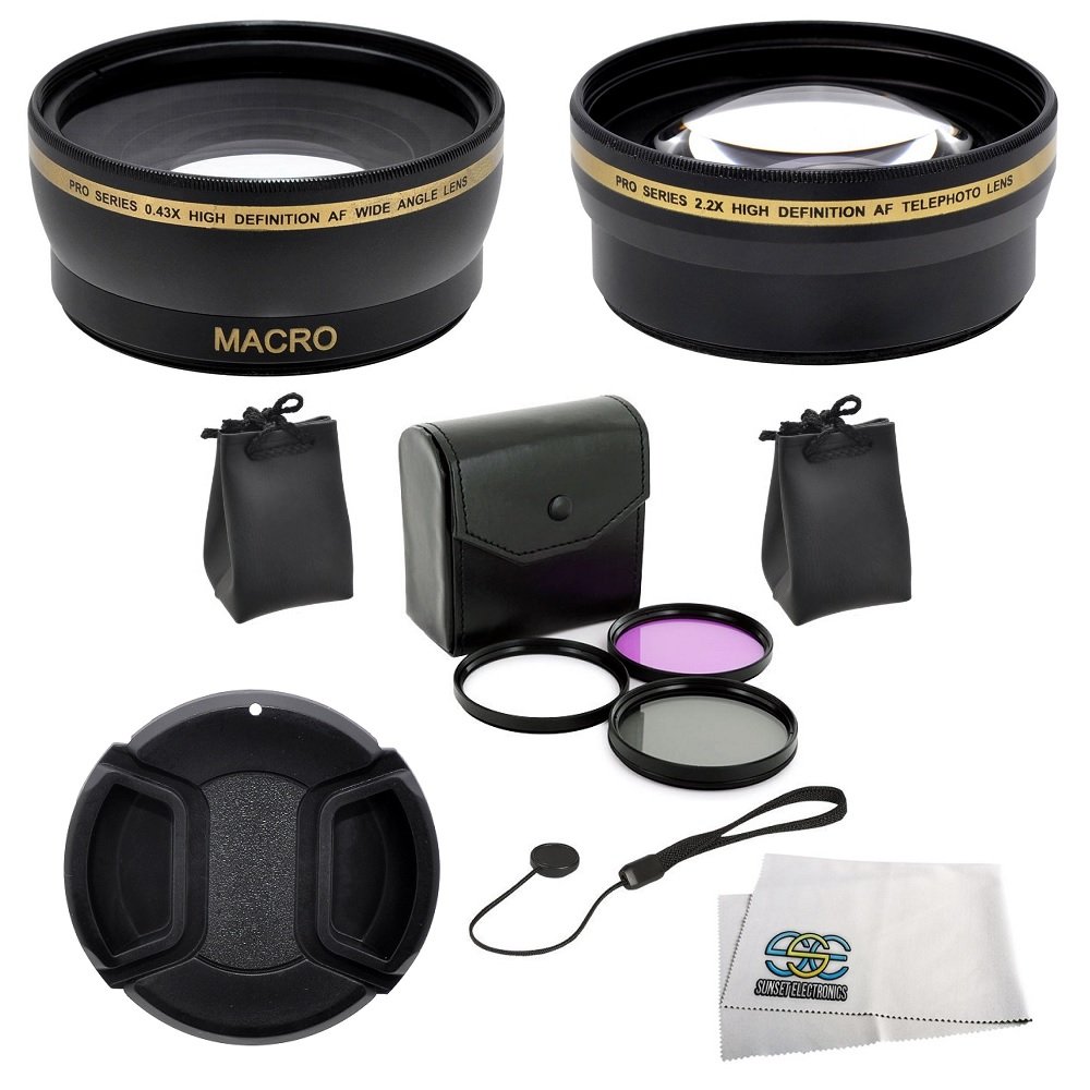 Digital Accessory Kit For Canon EOS 20D, 30D, 40D Digital SLR Cameras: Includes- Wide Angle Lens, Telephoto Lens, Lens Cap, 3 Piece Filter Set(UV-CPL-FLD), Lens Cap Keeper and a Cleaning Cloth. (Works with Any Of The Following Canon Lenses: 18-55mm, 75-300mm, 55-250mm, 50mm 1.4)