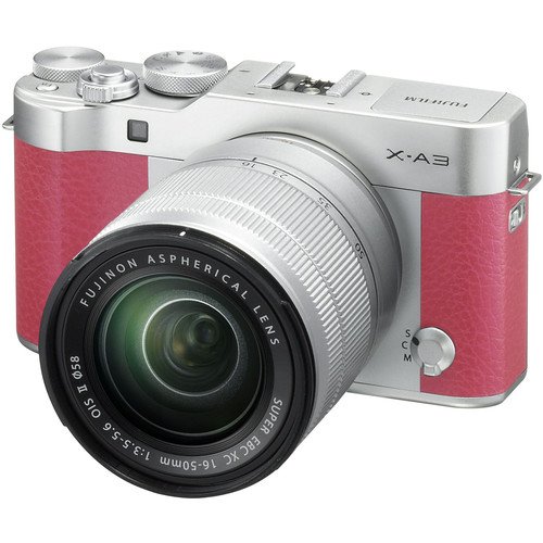 Fujifilm X-A3 Mirrorless Digital Camera with 16-50mm Lens (Pink)