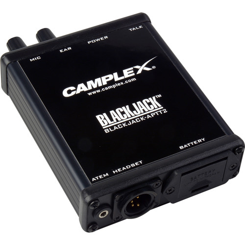 Camplex ATEM Headset Push-to-Talk Belt-Clip Active Adapter 4-Pin Male XLR