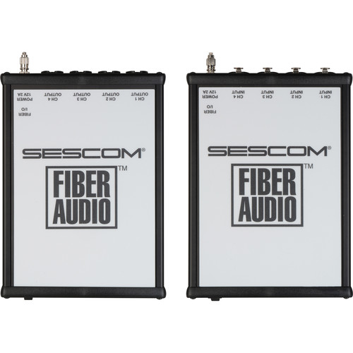 Sescom SES-FA4BAL-V2 4-Channel Balanced XLR Audio Over a Single ST Fiber Extender