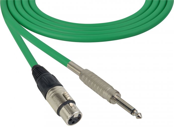 Mogami Audio Cable XLR Female to 1/4-Inch Male 100 Foot - Green