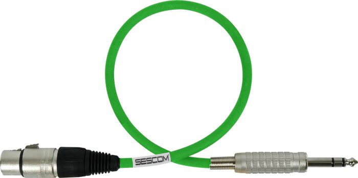 Mogami Audio Cable XLR Female to 1/4-Inch TRS Male 100 Foot - Green