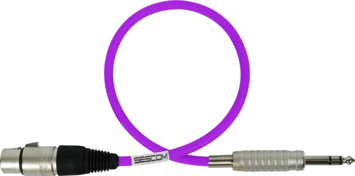 Mogami Audio Cable XLR Female to 1/4-Inch TRS Male 100 Foot - Purple