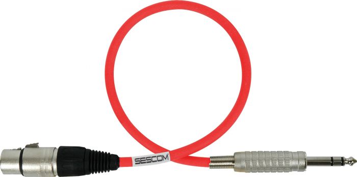 Mogami Audio Cable XLR Female to 1/4-Inch TRS Male 100 Foot - Red