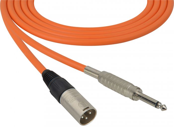 Mogami Audio Cable XLR Male to 1/4-Inch TS Male 100 Foot - Orange
