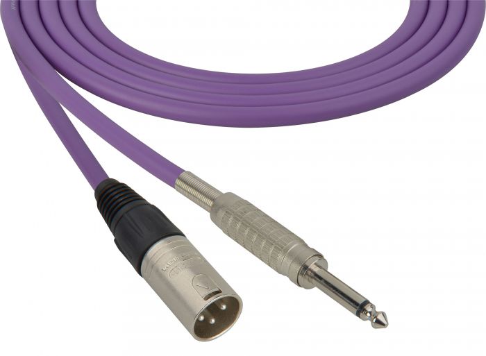 Mogami Audio Cable XLR Male to 1/4-Inch TS Male 100 Foot - Purple