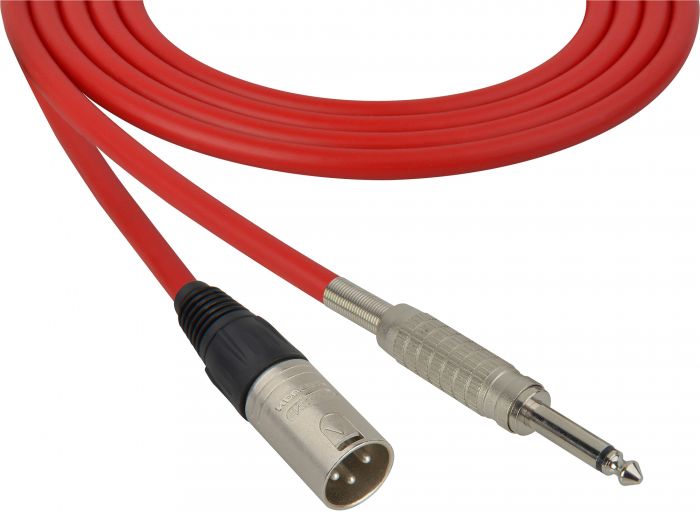 Mogami Audio Cable XLR Male to 1/4-Inch TS Male 100 Foot - Red