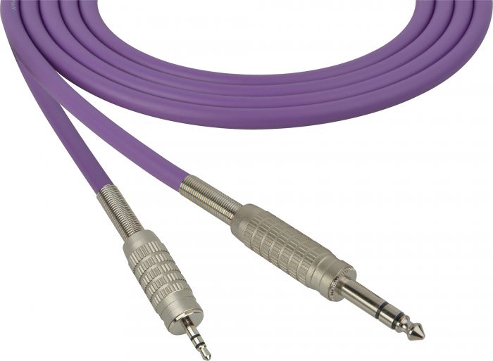 Mogami Audio Cable 1/4-In TRS Male to 3.5mm TRS Male 100 Foot - Purple
