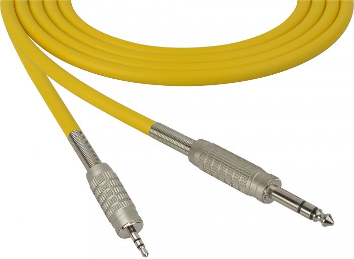 Mogami Audio Cable 1/4-In TRS Male to 3.5mm TRS Male 100 Foot - Yellow