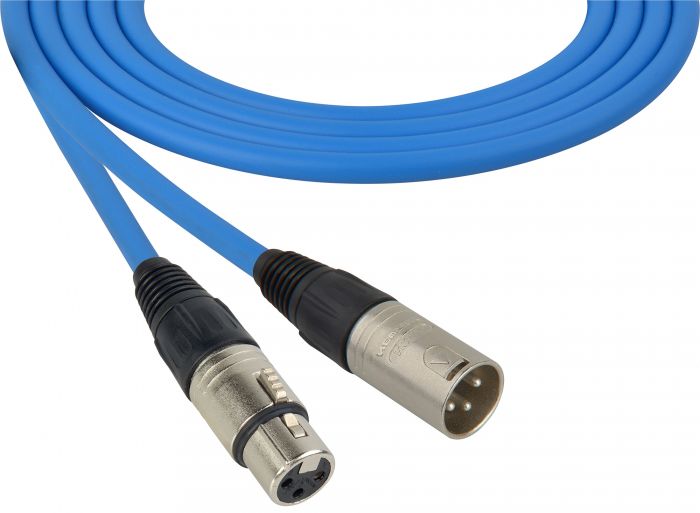 Mogami Mic Cable 3-Pin XLR Male to 3-Pin XLR Female 100 Foot - Blue