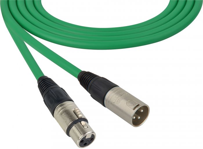 Mogami Mic Cable 3-Pin XLR Male to 3-Pin XLR Female 100 Foot - Green