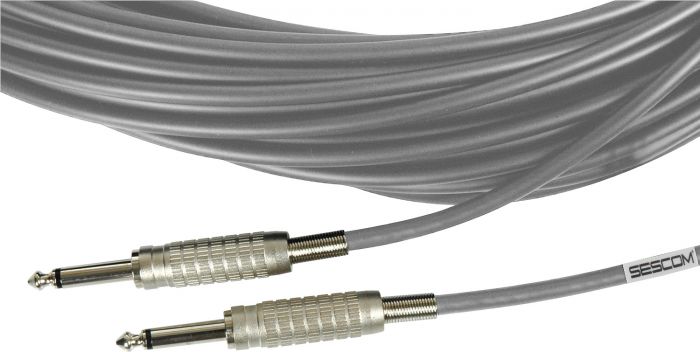 Belden Star-Quad Audio Cable 1/4-Inch TS Male to Male 100 Foot - Gray