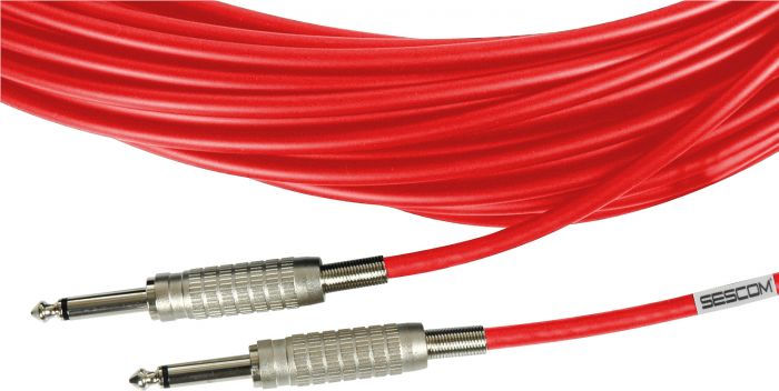 Belden Star-Quad Audio Cable 1/4-Inch TS Male to Male 100 Foot - Red