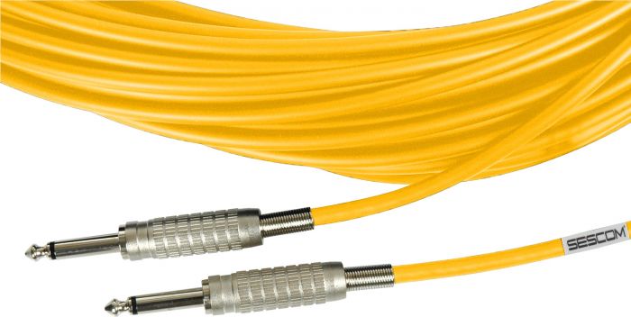Belden Star-Quad Audio Cable 1/4-Inch TS Male to Male 100 Foot - Yellow