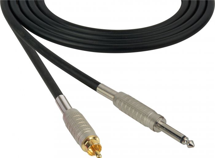 Belden Star-Quad Audio Cable 1/4 TS Male to RCA Male 100 Foot - Black