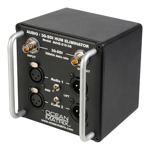 Ocean Matrix AVHE-210-G-3G Single Channel 3G-SDI Video & 2-Channel XLR Audio Hum Eliminator - B-Stock (Used at NAB)