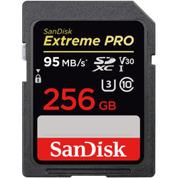 SanDisk 256GB Extreme PRO UHS-I SDXC Memory Card (V30) 