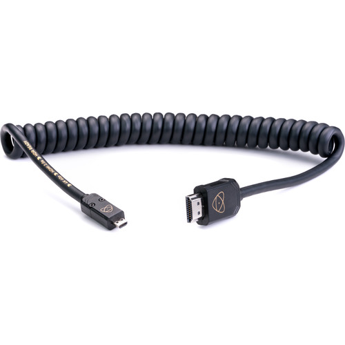 Atomos AtomFLEX HDMI (Type-A) Male to Micro-HDMI (Type-D) Male Coiled Cable (16 to 32