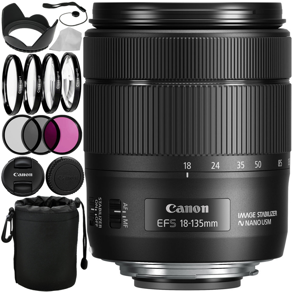 Canon EF-S 18-135mm f/3.5-5.6 IS USM Lens with Accessory Kit