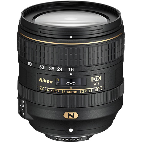 Nikon AF-S DX NIKKOR 16-80mm f/2.8-4E ED VR Lens (WHITE BOX)