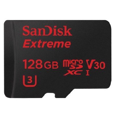 SanDisk 128GB Extreme UHS-I microSDXC Memory Card with SD Adapter 