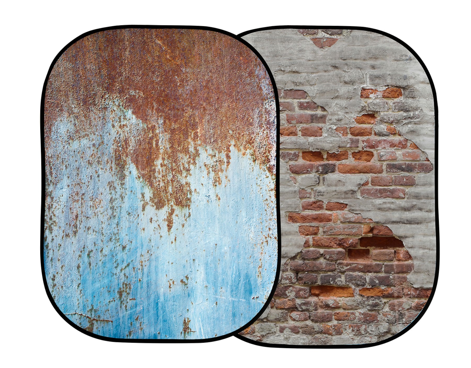 Urban Collapsible 1.5 x 2.1m Rusty Metal/Plaster Wall