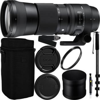 Sigma 150-600mm f/5-6.3 DG OS HSM Contemporary Lens for Nikon F Accessory Bundle