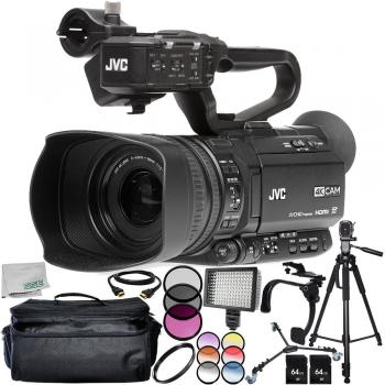 JVC GY-HM250 UHD 4K Streaming Camcorder 13PC Accessory Bundle