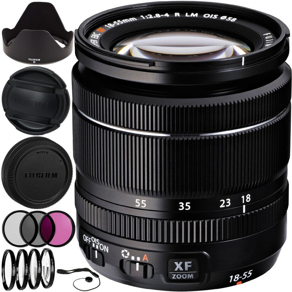 Fujifilm XF 18-55mm f/2.8-4 R LM OIS Zoom Lens (White Box) Filter Bundle