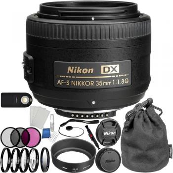 Nikon AF-S DX NIKKOR 35mm f/1.8G Lens Accessory Bundle