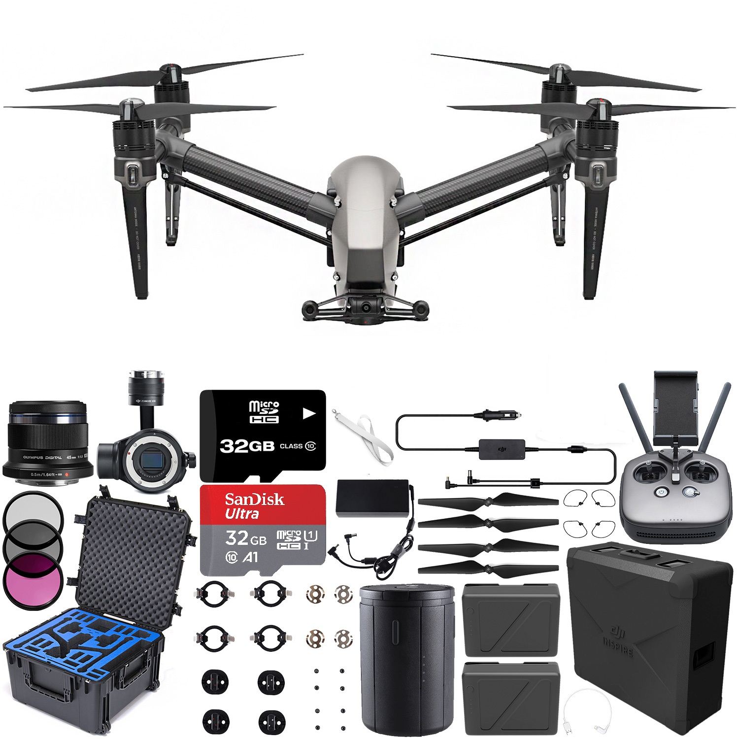 DJI Inspire 2 Quadcopter with Zenmuse X5S and Accessory Bundle
