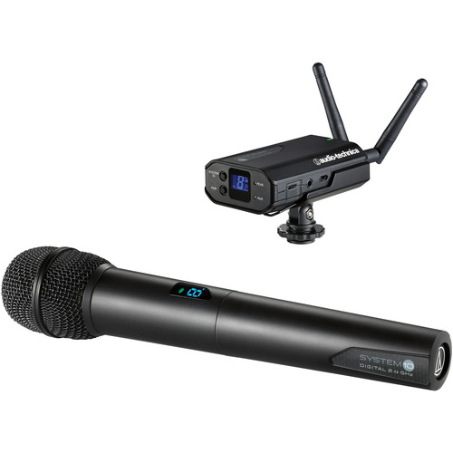 Audio-Technica System 10 - Camera-Mount Digital Wireless Microphone System with Handheld Mic