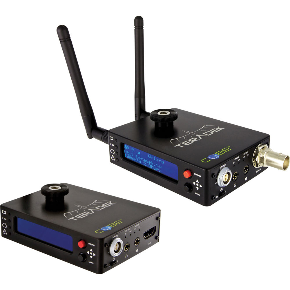 Cubelet 155/405 HD-SDI Encoder 10/100 USB 2.4/5.8GHz paired to HDMI Decoder 10/100