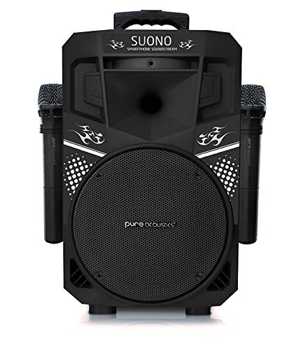 Pure Acoustics MCP-75 Suono Smartphone Soundstream Portable Speaker Karaoke (Black w/ Black Grill)