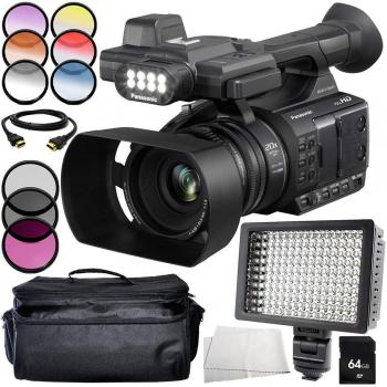 Panasonic AG-AC30 Full HD Camcorder with Touch Panel LCD Viewscreen, Built-In LED Light - Bundle 1