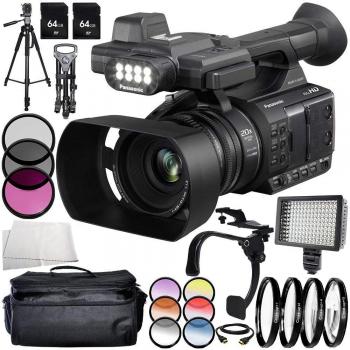 Panasonic AG-AC30 Full HD Camcorder with Touch Panel LCD Viewscreen, Built-In LED Light - Bundle 2