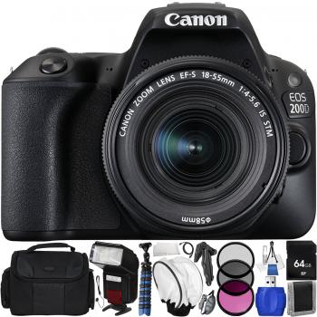 Canon EOS 200D Rebel SL2 DSLR Camera With 18-55mm Lens