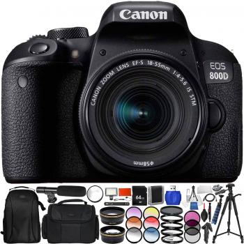 Canon EOS Rebel T7i/800D DSLR Camera with 18-55mm Lens - Pro Bundle