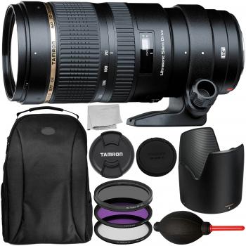Tamron SP 70-200mm f/2.8 Di VC USD Zoom Lens for Canon with 6PC Accessory Bundle