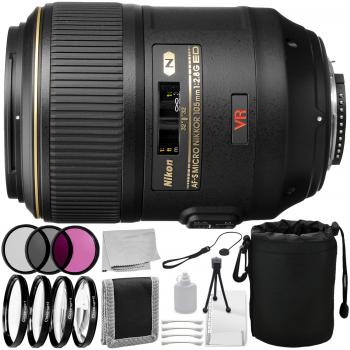 Nikon AF-S VR Micro 105mm f/2.8G IF-ED Lens with 12PC Accessory Bundle