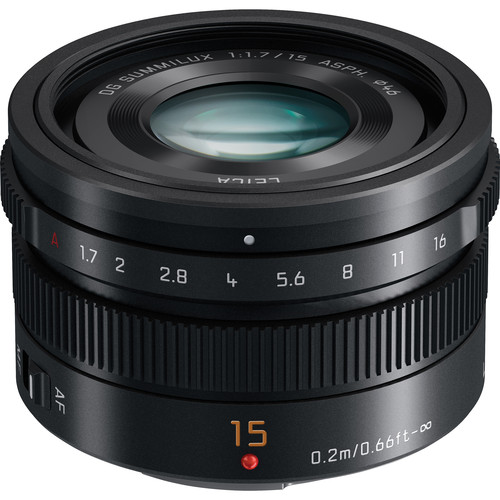 Panasonic LUMIX G Leica DG Summilux 15mm f/1.7 ASPH. Lens (Black) 