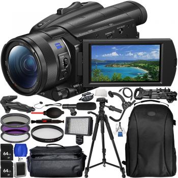 Sony FDR-AX700 4K Camcorder with Accessory Bundle