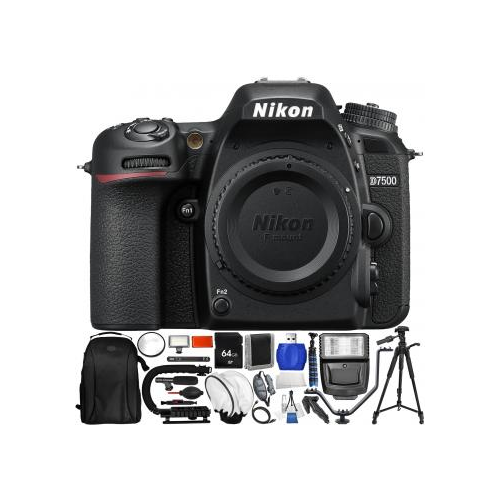 Nikon D7500 DSLR Camera (Body Only) with Accessory Bundle