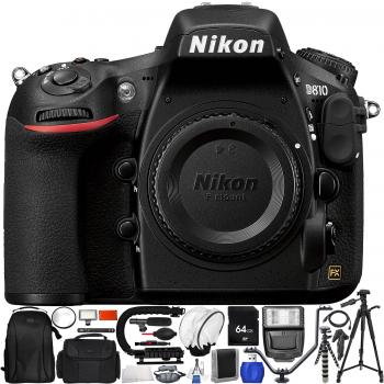 Nikon D810 DSLR Camera (Body Only) with Accessory Bundle