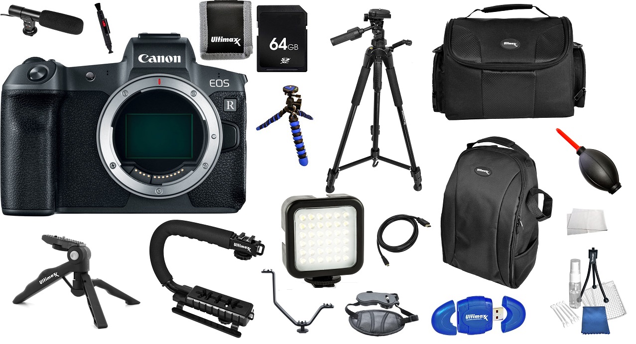 Canon EOS R Mirrorless Digital Camera (Body Only) with Accessory Bundle