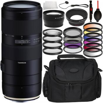 Tamron 70-210mm f/4 Di VC USD Lens for Canon EF with Accessory Bundle