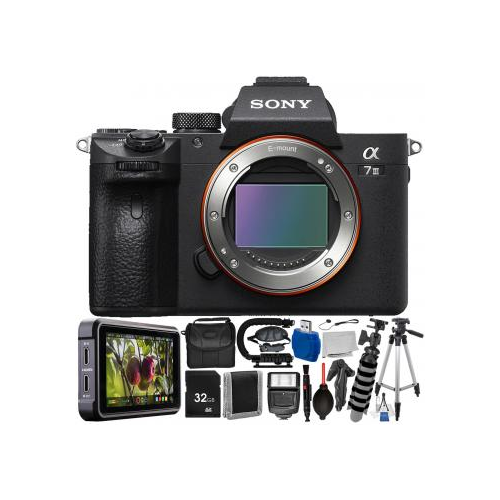 Sony Alpha a7III Mirrorless Digital Camera (Body Only) + Atomos Ninja V5 Accessory Bundle