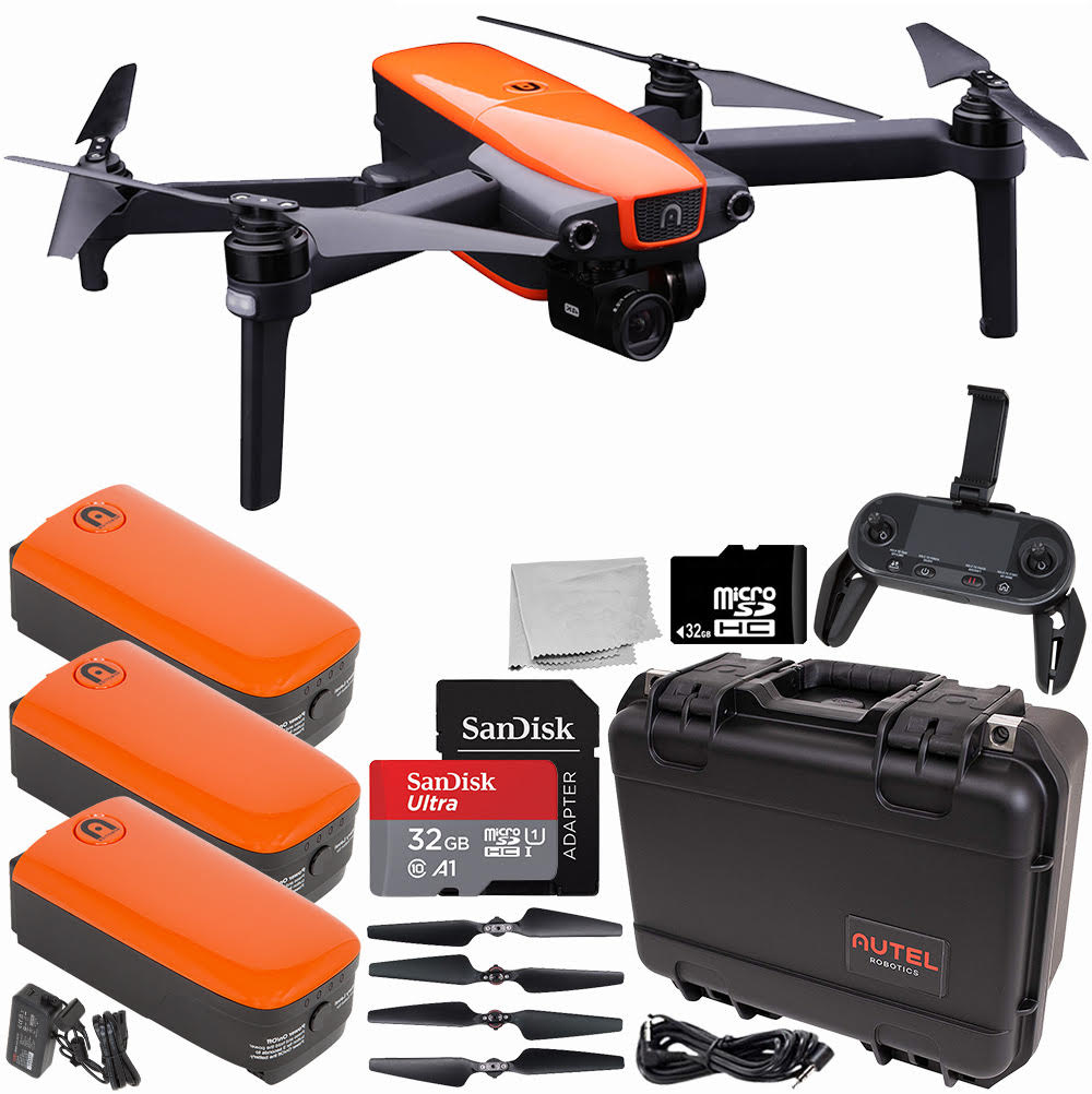 Autel Robotics EVO Foldable Quadcopter with 3-Axis Gimbal Rugged Kit Starters Bundle