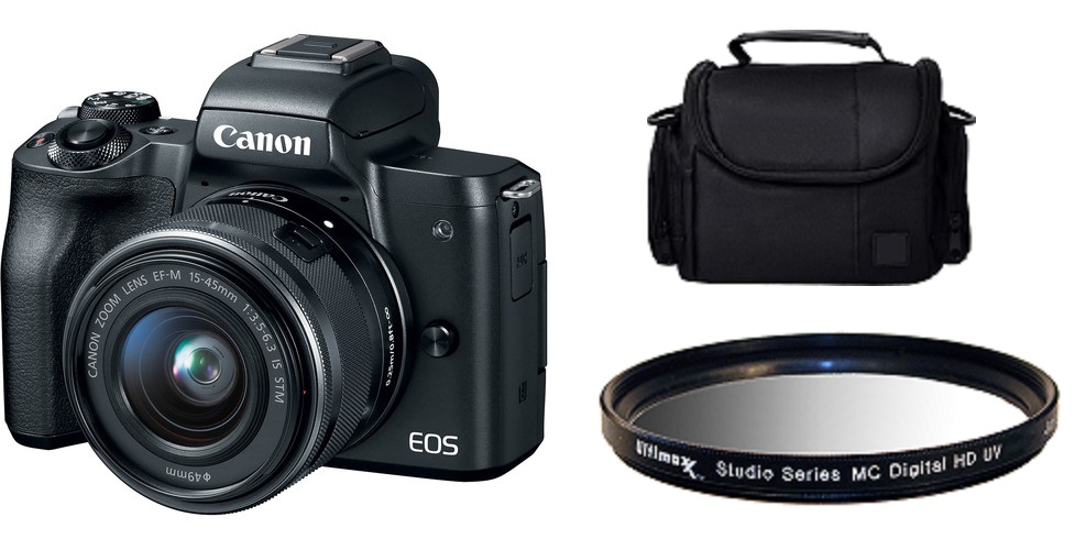 Canon EOS M50 Mirrorless Digital Camera with 15-45mm Prime Lens Kit