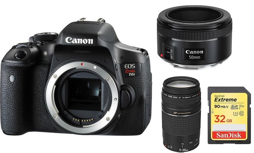 Canon EOS Rebel T6i with EF 50mm f/1.8 STM Prime Lens Kit